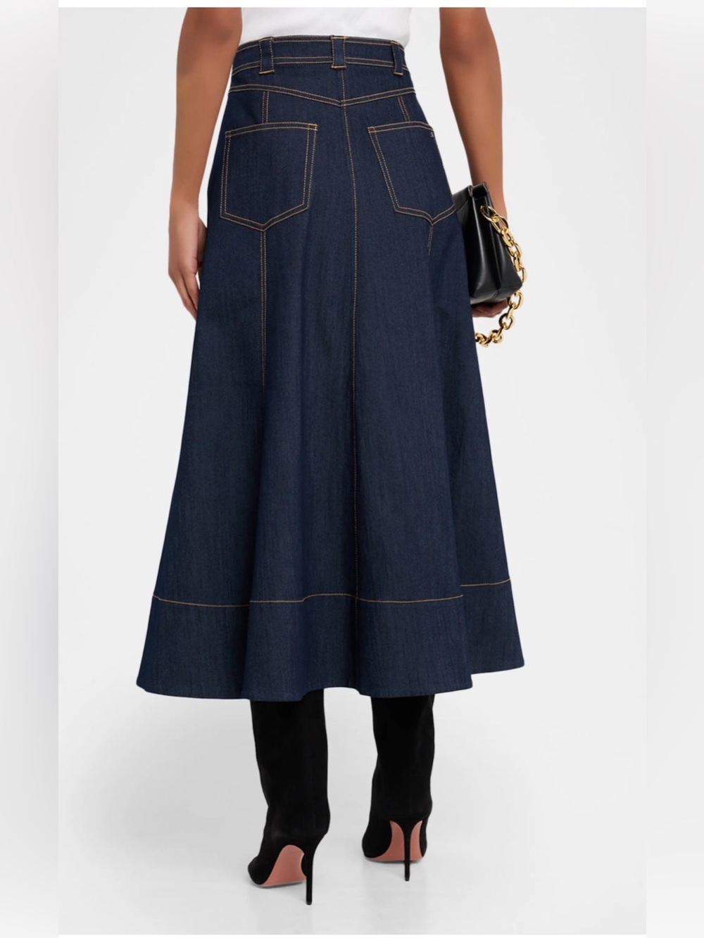 NWT Cinq A Sept Benji Denim Maxi Skirt - Picture 3 of 5